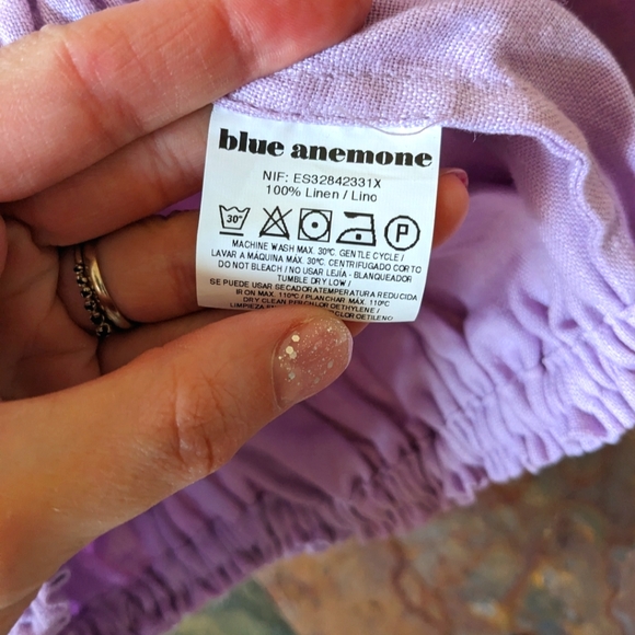 BlueAnemoneClothes 100% linen lavander too, M, NWOT - Picture 4 of 4